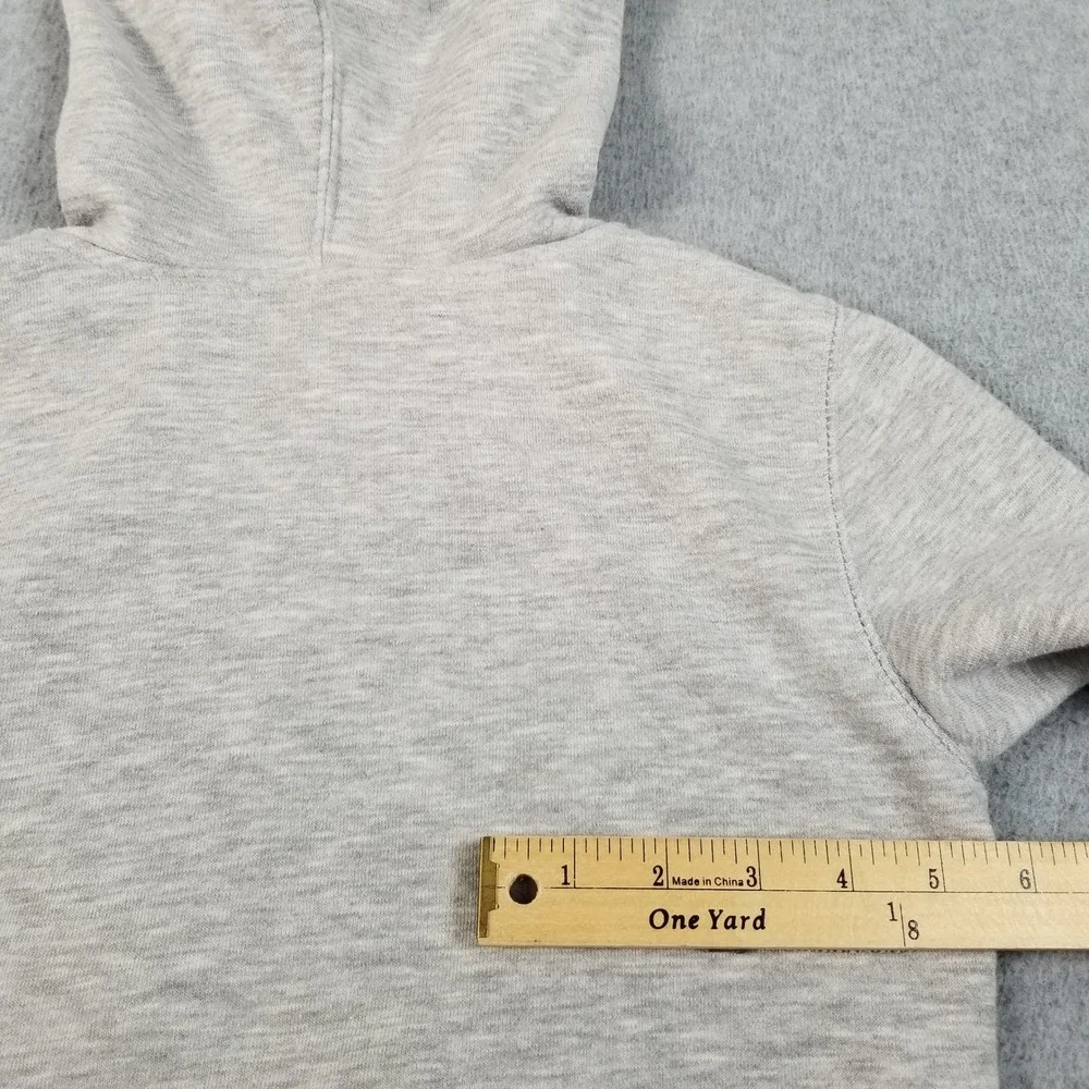 Champion Hoodie Kids 5 6 Gray Script Logo Spellout Pullover Sweatshirt Casual